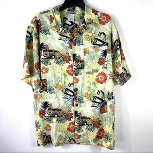 Disneyland Resort Mickey Mouse Hawaiian Shirt Sz S